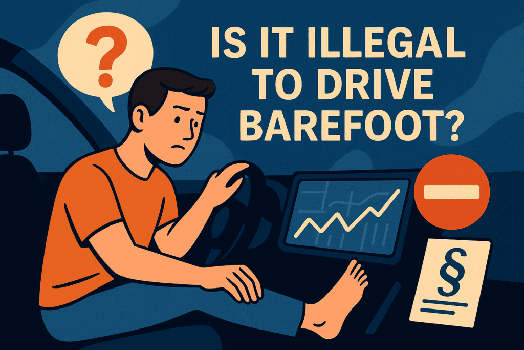 Is it illegal to drive barefoot ?
