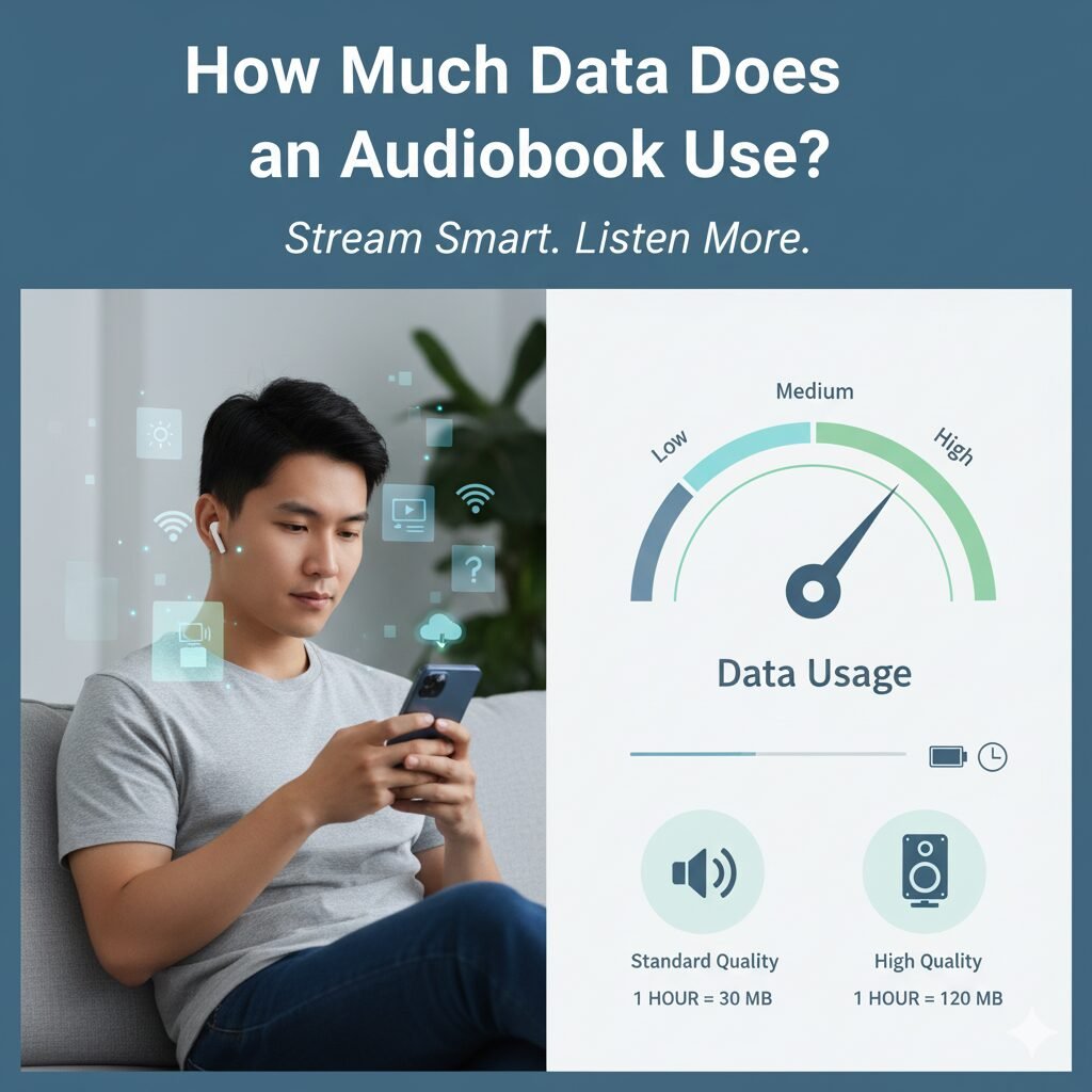 How much data does an audiobook use