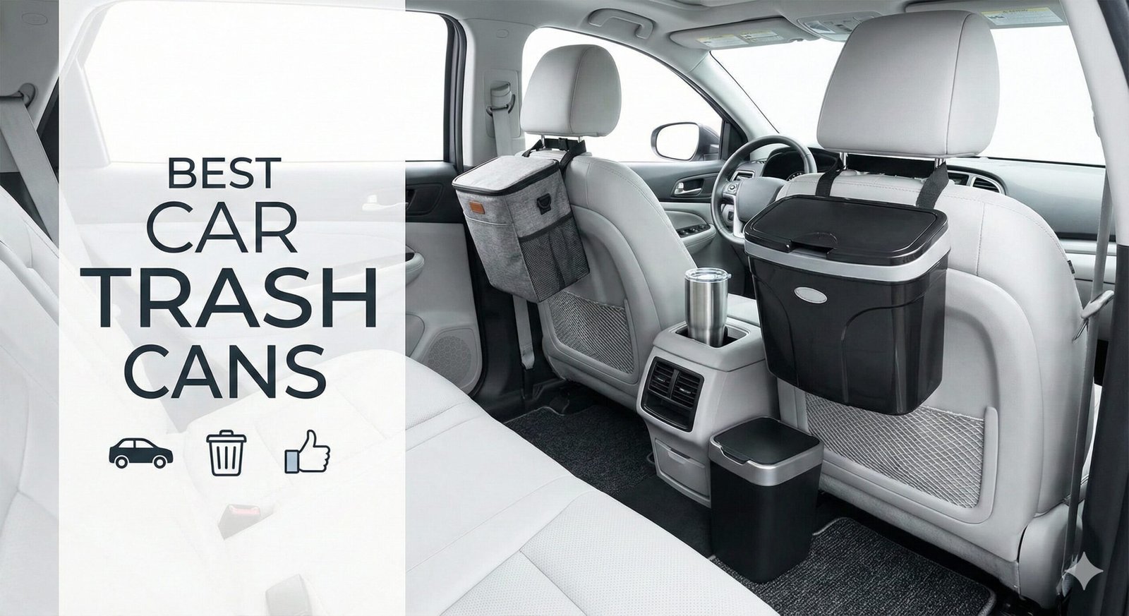 Clean luxury car interior with organized accessories