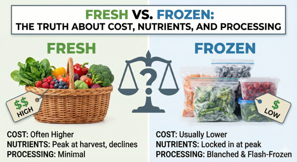 Fresh vs. Frozen Vegetables & Fruits