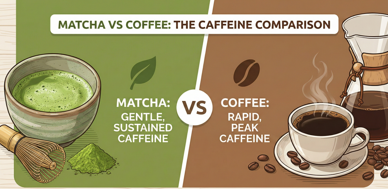 Matcha vs. Coffee Caffeine