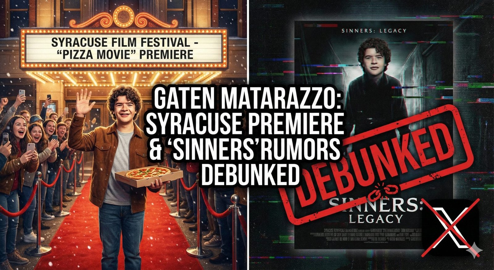 Cinema premiere lights and red carpet atmosphere